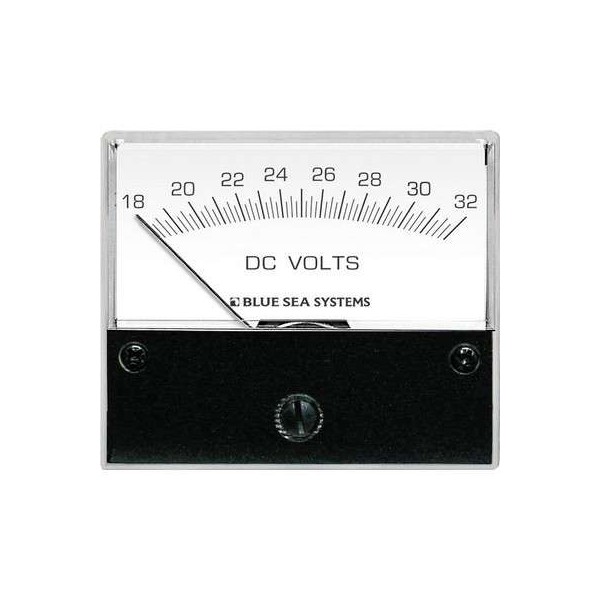 Voltmètre analogique 18 à 32 Volts pour courant continu Voltmètre analogique 18 à 32 Volts pour courant continu Comptoir Nautique
