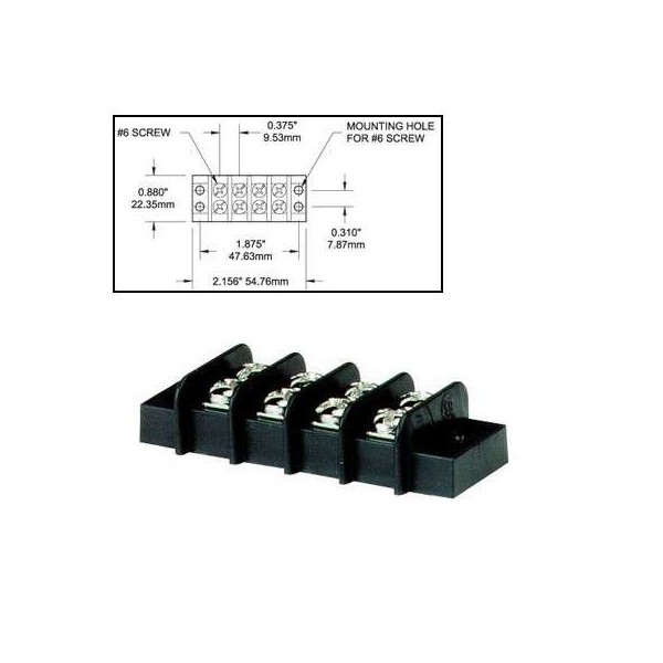 Bloc de jonction 4 circuits 20A Bloc de jonction 4 circuits 20A Comptoir Nautique