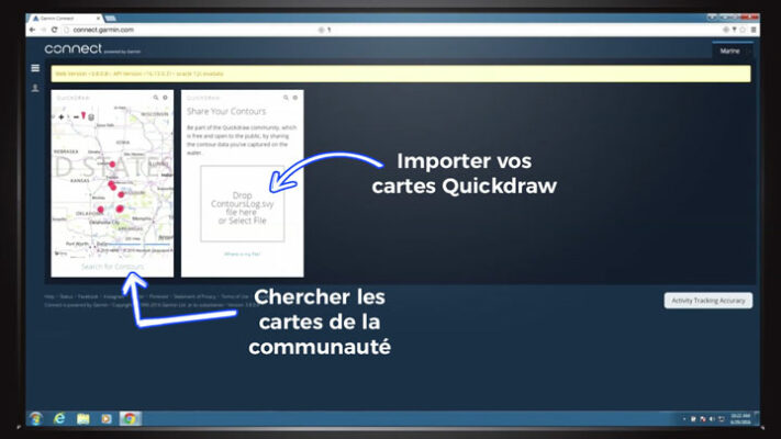 QUickdraw contours sur Garmin connect