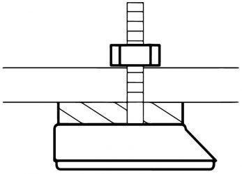 Sonde traversante sur fond plat