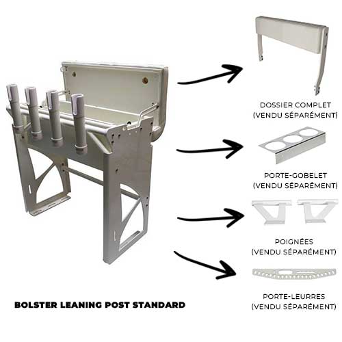 leaning post seanox standard blanc avec ses options