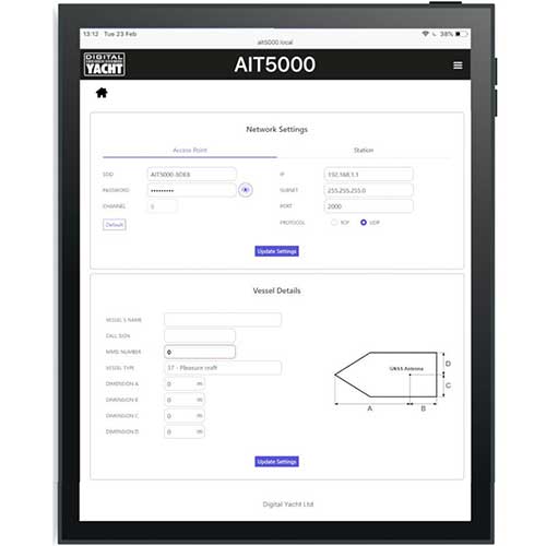 configuration du Digital Yacht AIT5000