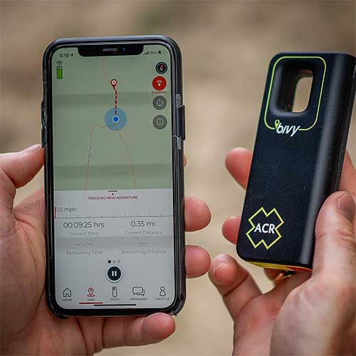 app mobile du dispositif personnel de communication par satellite Bivy Stick