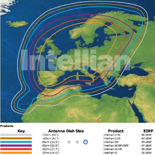 Performance de l'Antenne TV satellite I5P