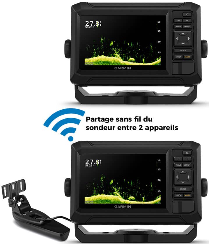 Partage wifi vue sondeur echomap UHD2