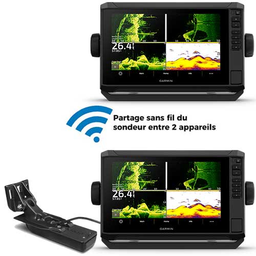 Partage wifi vue sondeur garmin echomap UHD2