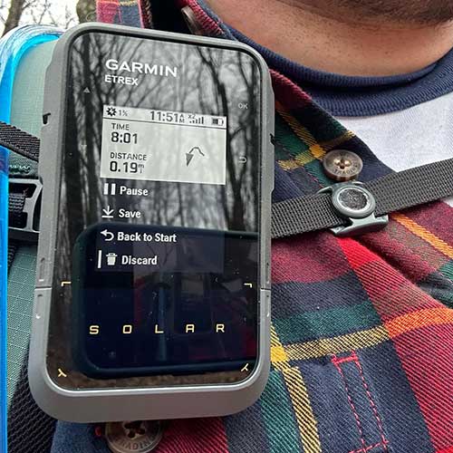 Boussole et compas du gps portable Garmin eTrex Solar pour la randonnée