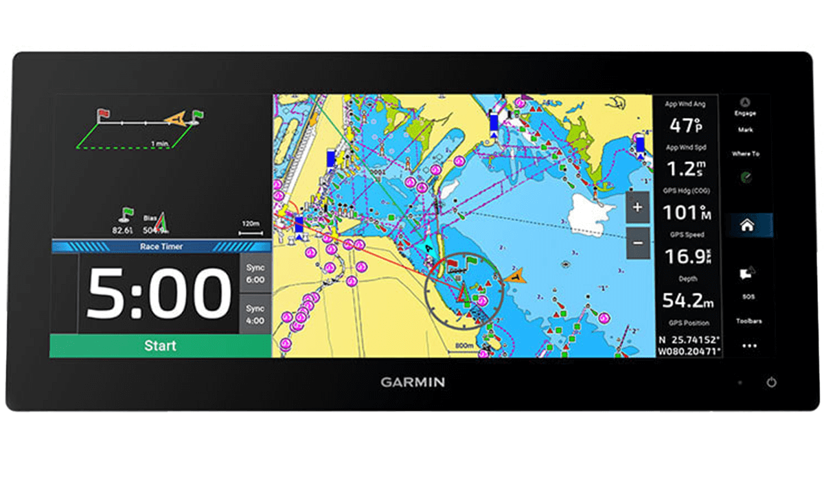 Fonction Garmin SailAssist du Garmin GPSMAP 1523