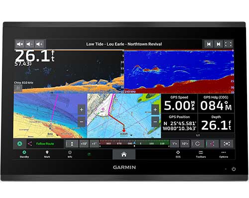 Sondeur HD pour la pêche compatible Panoptix LiveScope, CHIRP, CleaVu, SideVu Garmin GPSMAP 9019