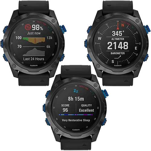 Fonctions multi-sport, bien-être et sécurité de la montre de plongée connectée GPS Garmin Descent Mk2i