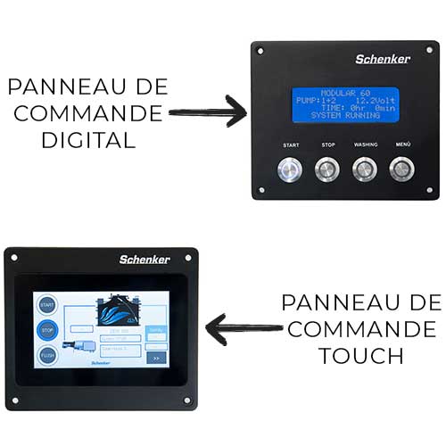 Panneau de commande  Digital ou Touch dessalinisateur Schenker Modular