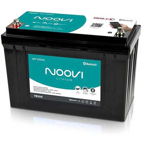 batterie lithium noovi 12v 100A bluetooth