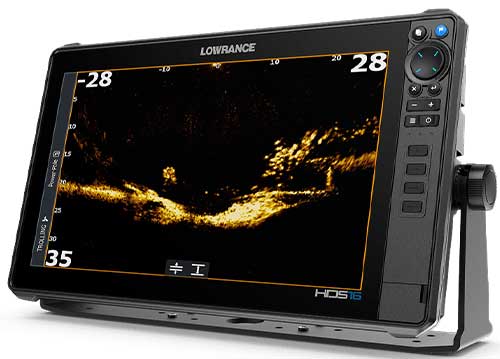 Vue Down de la sonde active target 2 XL Lowrance