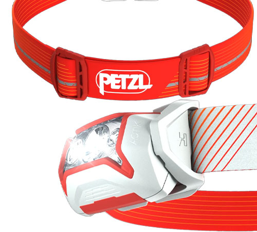 Lampe Frontale PETZL ACTIK - Rechargeable, 450 Lumens, éclairage Blanc Et Rouge, Pour Running, Trekking