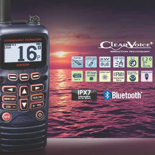 Vhf portable flottant HX320E caractéristique