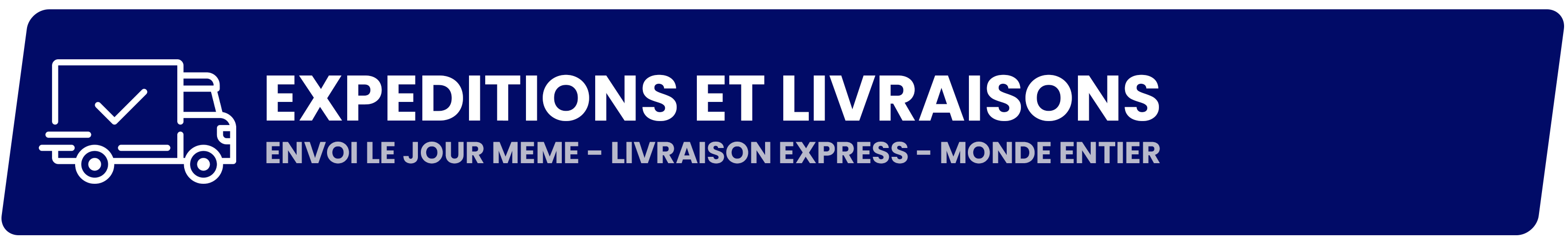 Bannière expedition et livraison comptoir nautique