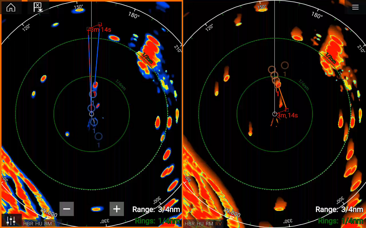 True trails et actualisation de cap de l'antenne radar poutre Magnum