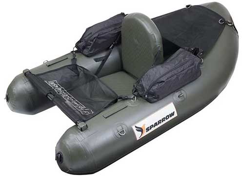 Float tube Sparrow Attack 160 Olive profil