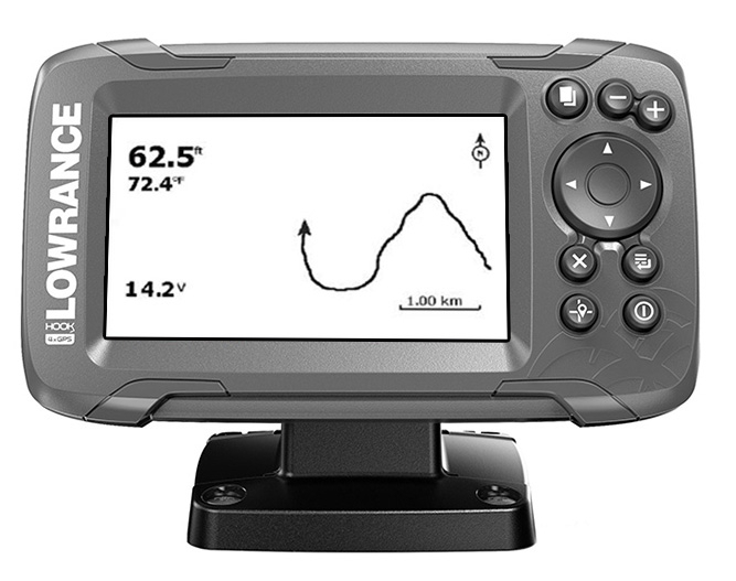 Lowrance HOOK2-4x GPS product left facin