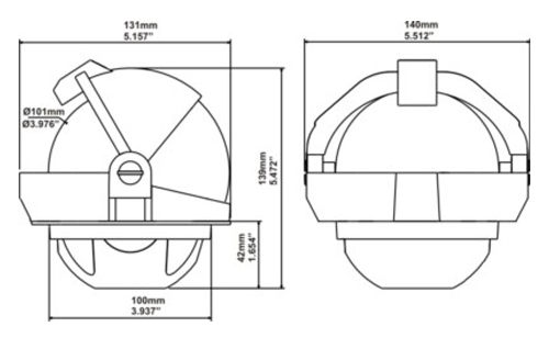 Plastimo Offshore 105 - dimensions