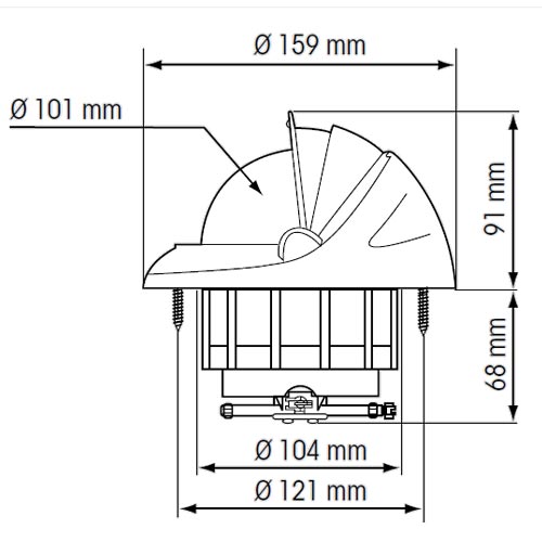 Plastimo Offshore 115 encastrable - dimension