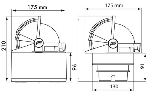 Compas Plastimo Olympic 135 - dimensions