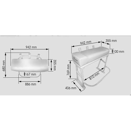 Leaning post original fishmaster dimensions