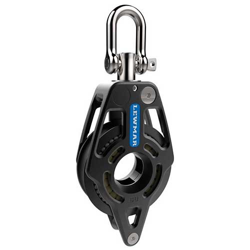 Poulie Lewmar Racing HR simple et ringot 60 mm