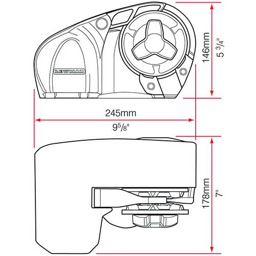 Dimensions Guindeau Pro-Series Lewmar